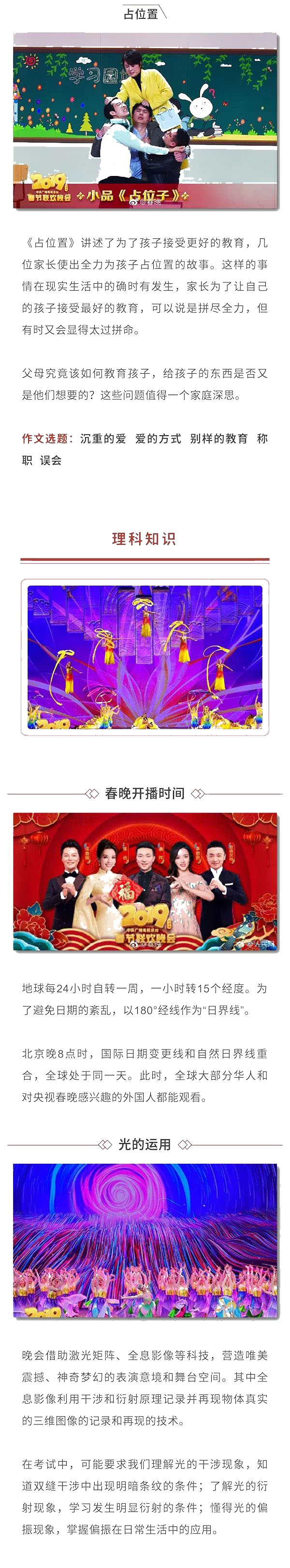 新年第一課!2019春晚中蘊含了哪些的“潛在”的中高考考點!