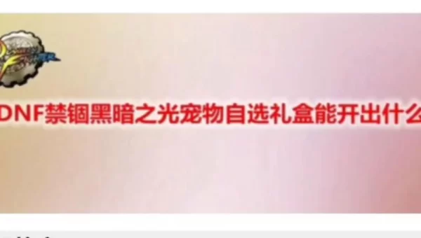 禁锢黑暗之光宠物属性